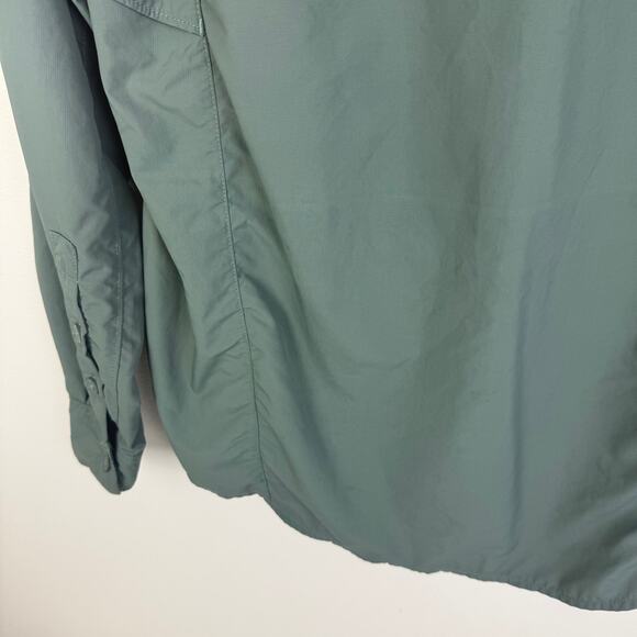 Columbia Mens Omni-Shade Sun Protection Long Sleeve Button-Up Green Shirt Large - Picture 7 of 12
